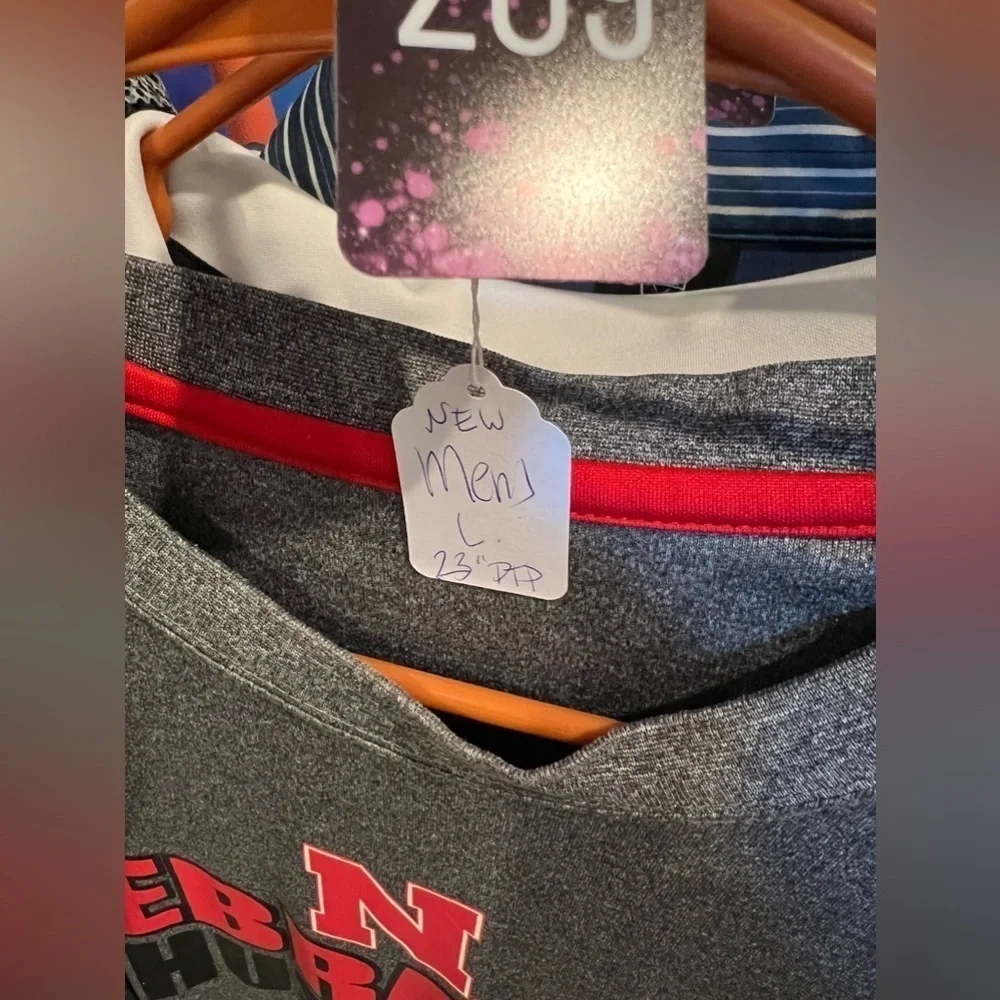 209. Nebraska Cornhuskers Charcoal All-American Dri Fit material Long Sleeve Tee - Picture 5 of 5